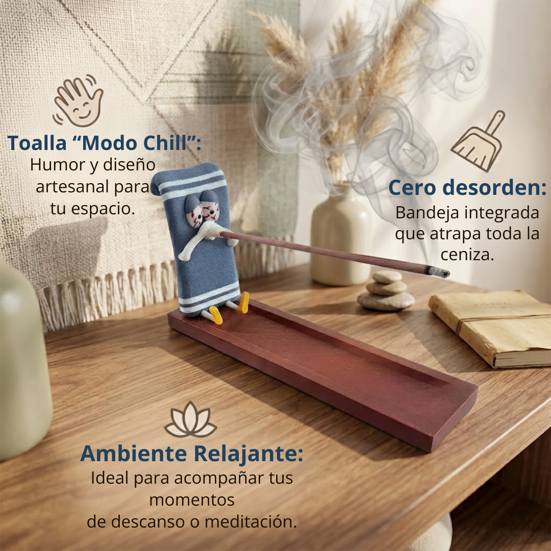 Portaincienso Toalla "Modo Chill"