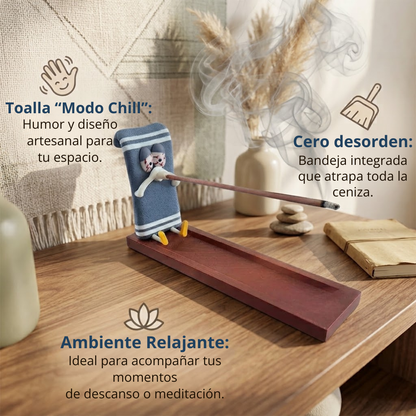 Portaincienso Toalla "Modo Chill"